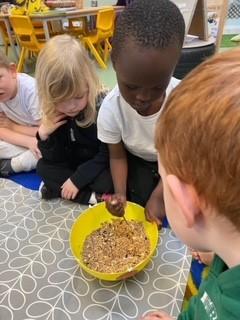 Mixing bird feed